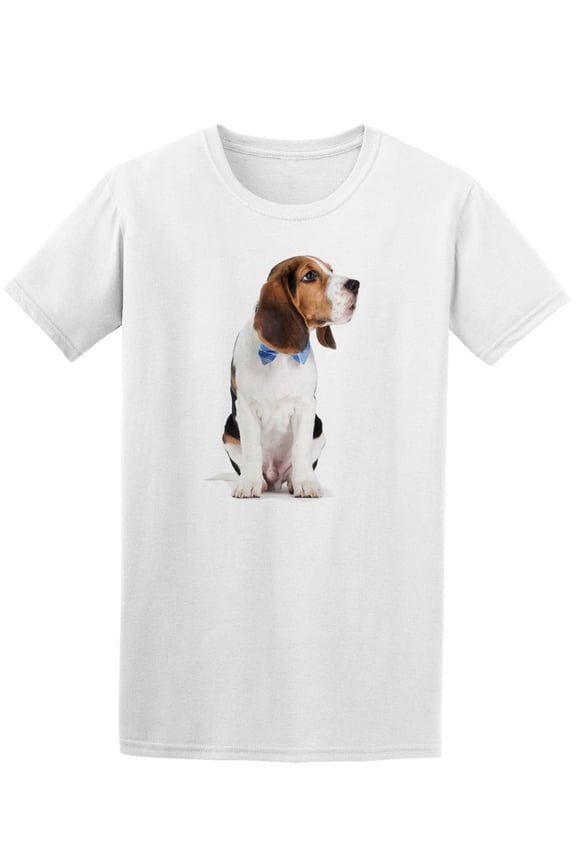 Beagle With Blue Bowtie T-Shirt Men -Image by Shutterstock, Male x-Large