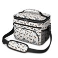 thumbnail image 1 of Beagle and Dog Paw Print White Pattern Insulated Lunch Box for Women Men, Medium Leakproof Cooler Bag with Adjustable Strap, 10"x6.7"x8", 1 of 6