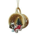 thumbnail image 1 of Beagle in Teacup Christmas Ornament with Santa Hat and Mini Tree, Festive Hanging Decor for Dog Lovers and Holiday Season Decorations - A, 1 of 8