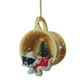 thumbnail image 1 of Beagle in Teacup Christmas Ornament with Santa Hat and Mini Tree, Festive Hanging Decor for Dog Lovers and Holiday Season Decorations - D, 1 of 9
