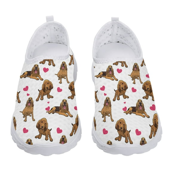 Beagles Dog Paw Print Design Soft Home Shoes Summer Outdoor Mesh Shoes Comfortable Apartment Flat Shoes Zapatos