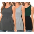 thumbnail image 1 of Beaisland 3 Pack Women Maternity Tank Tops Sleeveless Pregnancy Tank Shirts Postpartum Tops Basic Shirts Summer, 1 of 7