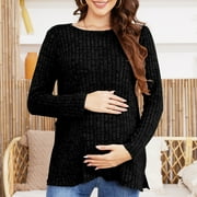 Beaisland Maternity clothes Long Sleeve Maternity shirts for Women Casual Tunic Tops Lightweight Pullover