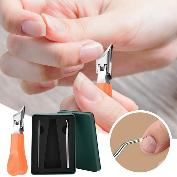 Beak Nail Clippers Set Three Beveled Trimmers Non-Slip Handle Precision Cutting Thick Toenails Ingrown Nails Grooming Tool for Seniors Adults