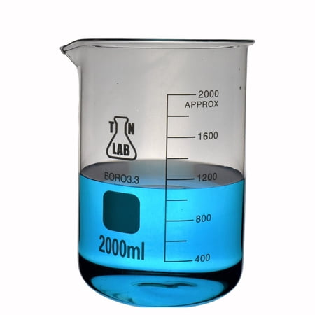 Beaker Borosilicate Glass with Graduations 2,000ml 2L