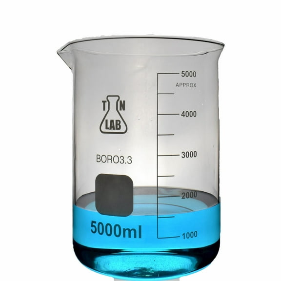 Beaker Borosilicate Glass with Graduations 5,000ml 5L
