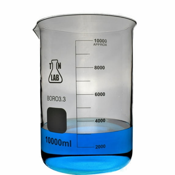 Beaker Borosilicate Glass with Graduations Huge 10,000ml 10L