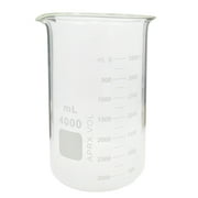 Beaker Griffin Style 4000ml Capacity Borosilicate Glass Graduated. Laboratory Professional & Classroom Use.