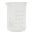 thumbnail image 1 of Beaker, Griffin Style, 50ml Capacity, Borosilicate Glass, Graduated., 1 of 1