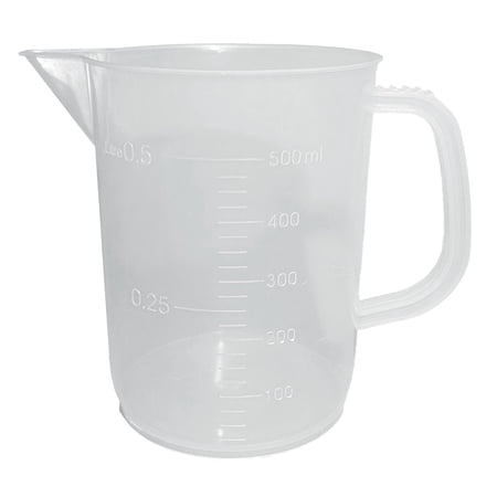 Beaker Jug, 500ml Capacity. Polypropylene.