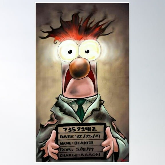 Beaker Muppets Poster Wall Art, Modern Wall Decor For Living Room Bedroom, 12x18 UNFRAMED