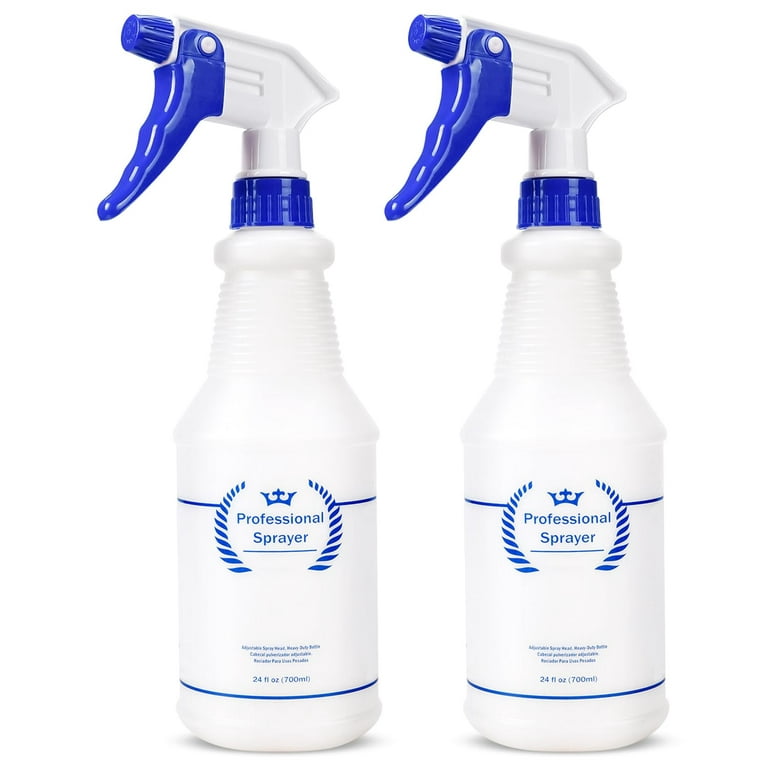 Bealee Plastic Spray Bottle 2 Pack, 24 Oz, All-Purpose Heavy Duty Spraying  Bottles Sprayer Leak Proof Mist Empty Water Bottle for Cleaning Solution  Planting Pet with Adjustable Nozzle, Blue 