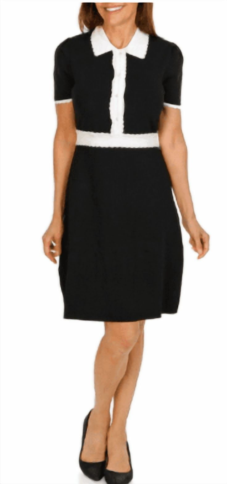 Bealls BLACK Women's Short Sleeve Dress, US Medium Walmart