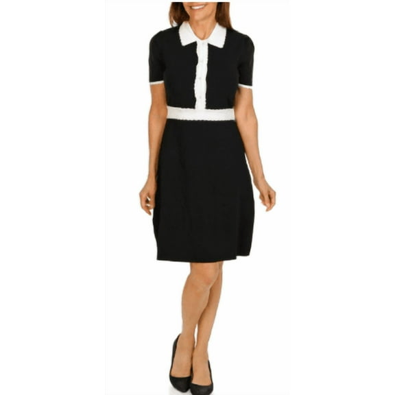 Bealls BLACK Women's Short Sleeve Dress, US Medium