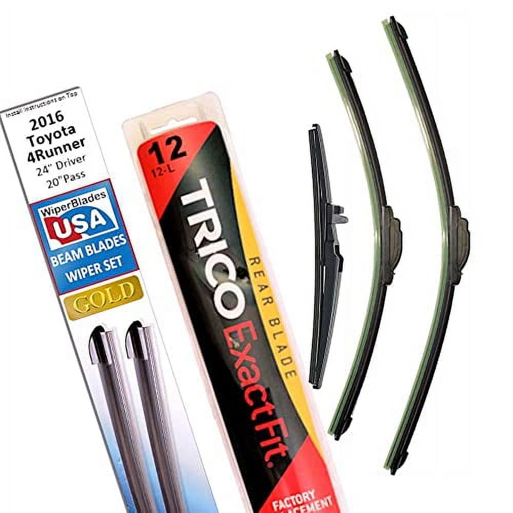 Beam Blade Wipers Replacement Set for 2016 Toyota 4Runner w/Rear ...