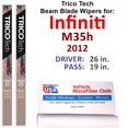 thumbnail image 1 of 2012 Infiniti M35h Beam Blade Wipers (Set of 2), 1 of 4