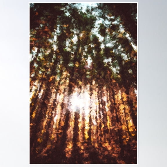 Beam Forest Poster Wall Art, Modern Wall Decor, 24x36 UNFRAMED