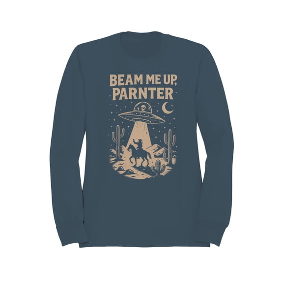 Beam Me Up, Parner UFO Cowboy Men's Sweatshirt