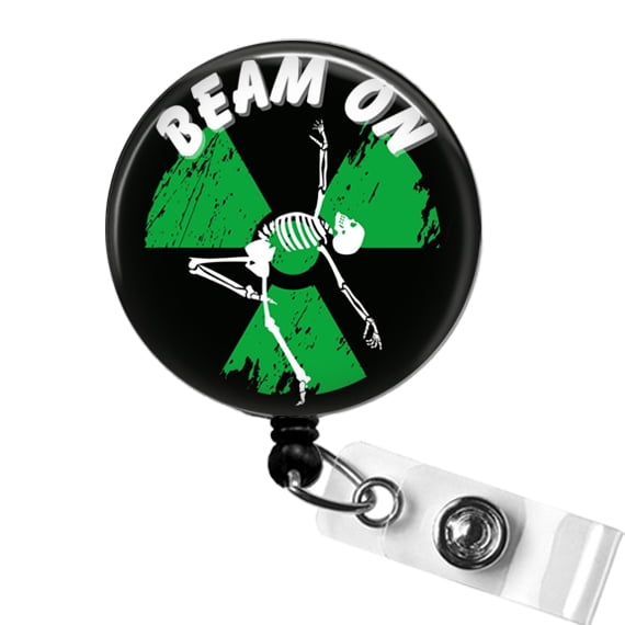 Beam On Badge Reel Funny Radiology Badge Holder, X-Ray Tech Gift, Radiation Tech ID Clip Reel | Scrapheart