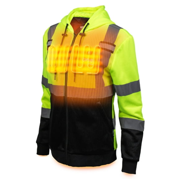 Beam Women's Workwear Heated High-Vis Hoodie by Gobi Heat