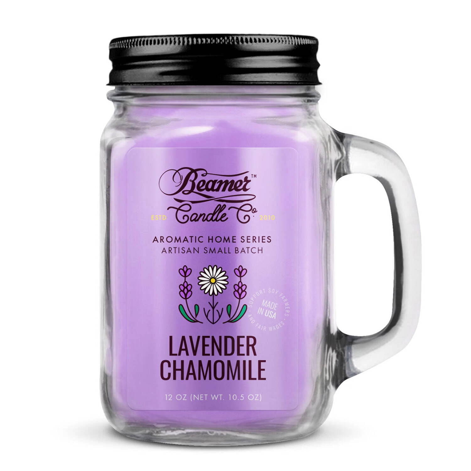Lavender Chamomile 12oz Soy Blend Scented Jar Candle