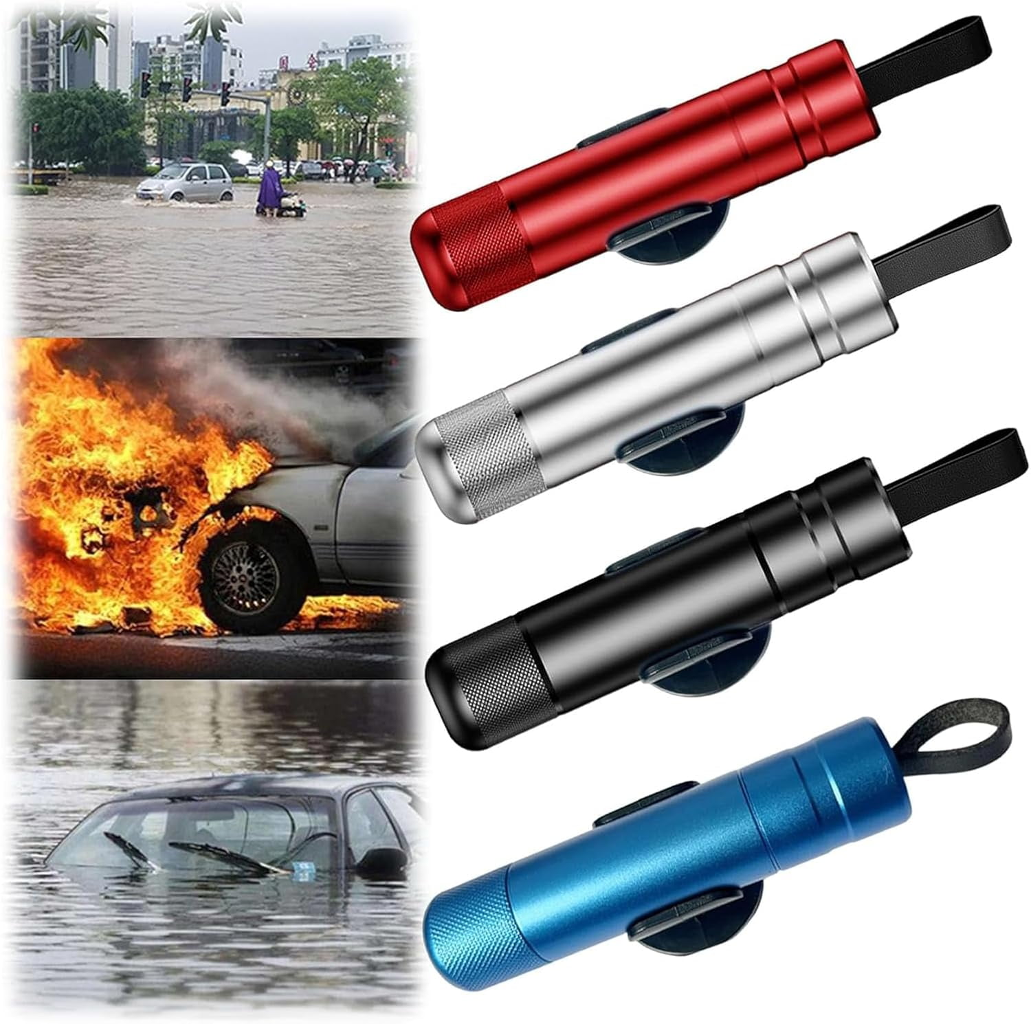 Emergency Car Safety Hammer With Flashlight, Multi-Functional Window - View #7