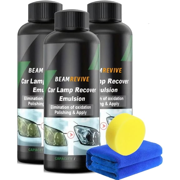 Beamrevive Headlight Cleaner, Head Light Restoration Spray, Headlight Cleaner and Restorer Kit(3Pcs)