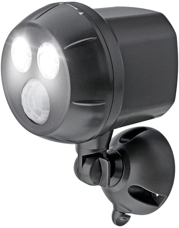 UltraBright Black LED Motion-Sensing Outdoor Security Spotlight