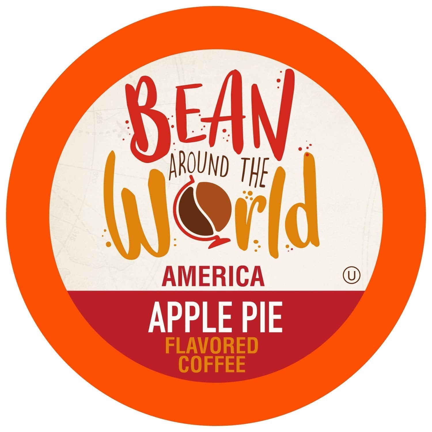 Bean Around The World Apple Pie Flavored Coffee Compatible With 2.0 Keurig K Cup Brewers, 40 Count