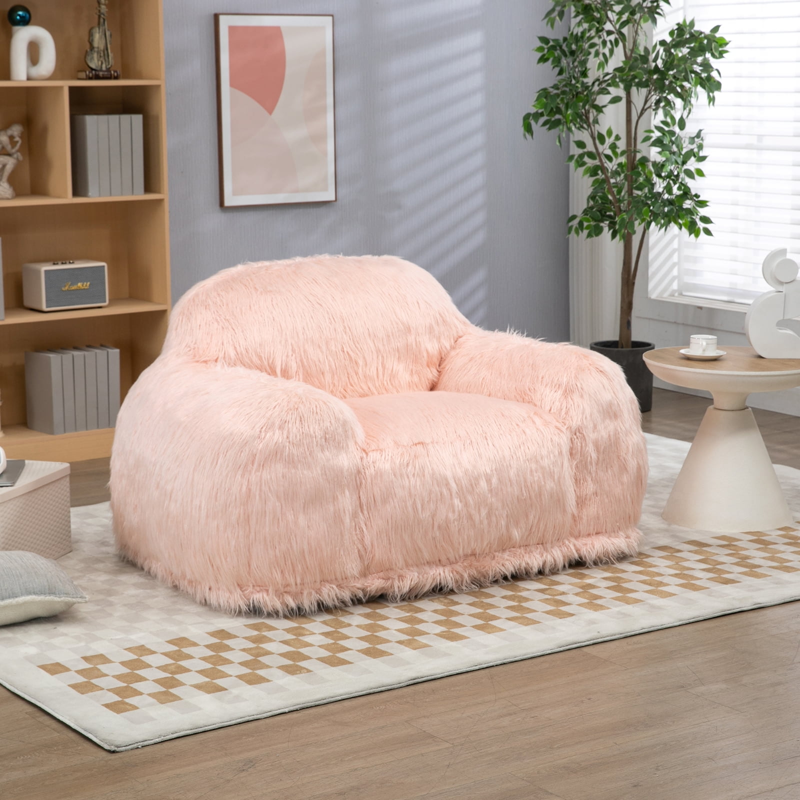 Accent Chairs Pink Fluffy Desk Chairs Accent Chair Faux Fur Pink
