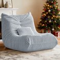thumbnail image 1 of Bean Bag Chair for Adults with Lumbar support pillow Memory Foam Giant Bean Bag Sofa with Corduroy Material Lazy Sofa for Living Room Bedroom Dorm Office, Grey, 1 of 7