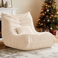 thumbnail image 1 of Bean Bag Chair for Adults with Lumbar support pillow, Memory Foam Giant Bean Bag Sofa with Corduroy Material Lazy Sofa for Living Room Bedroom Dorm Office, White, 1 of 7