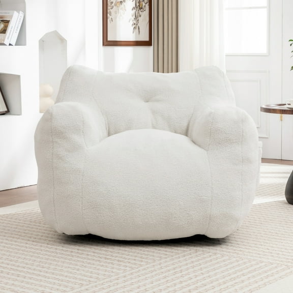 Bean Bag Chair, Bean Bag Sofa Chair with Armrests Stuffed High-Density Foam, Lazy Sofa Comfy Chairs BeanBag Chair for Adults in Living Room,Bedroom Reading