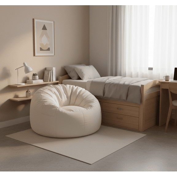 Bean Bag Chair, Betcozy 36 Inch Bean Bag Sofa for Teens, Chair with Memory Foam Filled, Bean Bag Couch for Living Room, Bedroom and Dorm, Gray