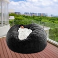 thumbnail image 1 of Bean Bag Chair Cover, Large Replacement Slipcover for Big Circular Chairs, Soft Velvet Fabric with Zipper Closure, Cover Only No Filler, 1 of 6