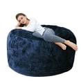 thumbnail image 1 of Bean Bag Chair Cover (No Filler), Adult Beanbag Chair Outside Cover Big Round Soft Fluffy Faux Fur Beanbag Lazy Sofa Bed Cover, 1 of 7