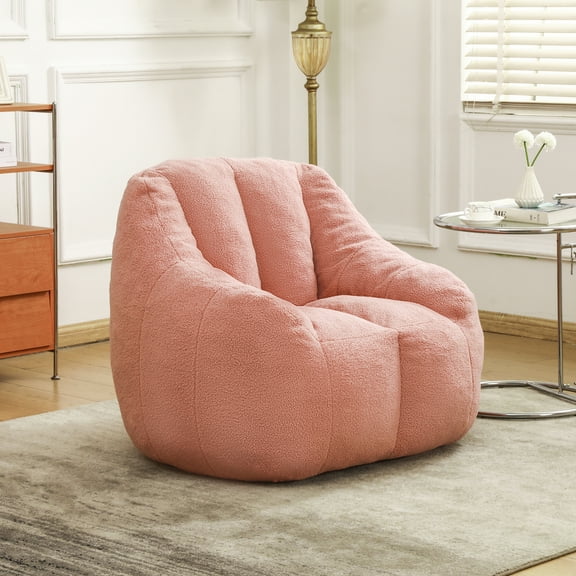 Bean Bag Chair with Filler, Bean Bag Sofa with Tufted Soft Stuffed Filling, Fluffy and Lazy Sofa, Comfy Cozy BeanBag Chairs with Memory Foam for Dorm, Apartment, Living Room