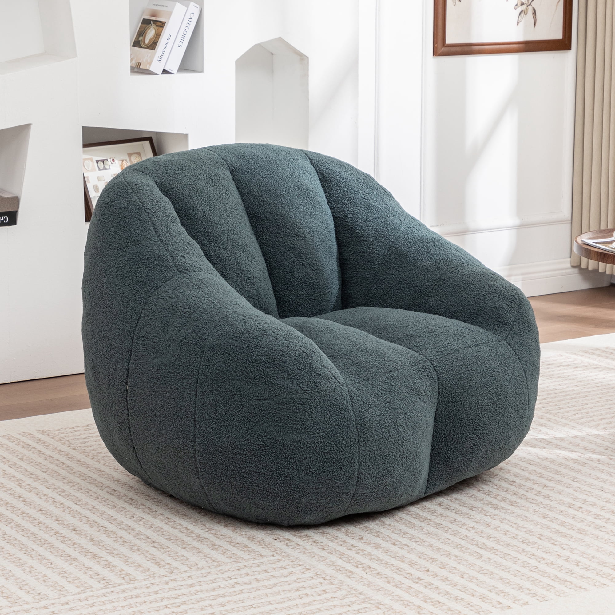 Bean Bag Chair with Filler, Bean Bag Sofa with Tufted Soft Stuffed Filling, Fluffy and Lazy Sofa, Comfy Cozy BeanBag Chairs with Memory Foam for Dorm, Apartment, Living Room
