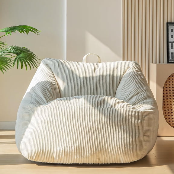 Bean Bag Chair, Floor Sofa with Handle, Bean Bag Chairs for Adults and Kids, Teens Living Room Bean Bag, Accent Sofa Chair with Pocket for Gaming Reading Relaxing