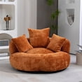 thumbnail image 1 of Bean Bag Chair, Lazy Round Sofa with Pillows and Armrests, Oversized High Back Armchair Single Gaming Sofa Chair Accent Floor Soft Lounge Chair, for Bedroom Living Room Playroom, Orange, 1 of 7
