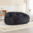 thumbnail image 1 of Bean Bag Chair, Lazy Sofa Chair with Pillows and Armrests, Durable Comfort Lounger High Back Bean Bag Chair Couch for Adults Kids Bedroom Living Room Playroom, Black, 1 of 7