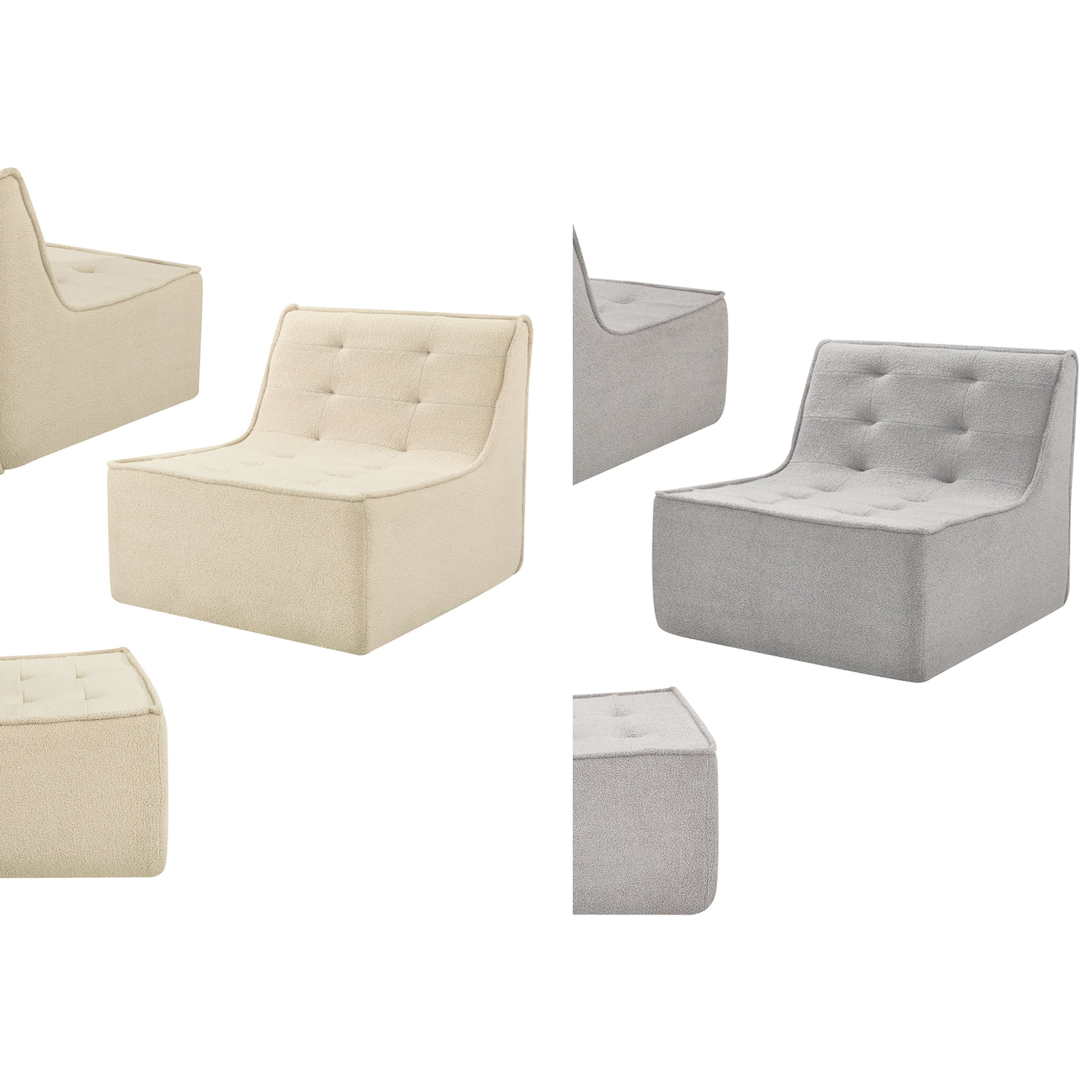 Bean Bag Chair Set of 2 for Adults, Sofa with Ergonomic Design, Reading