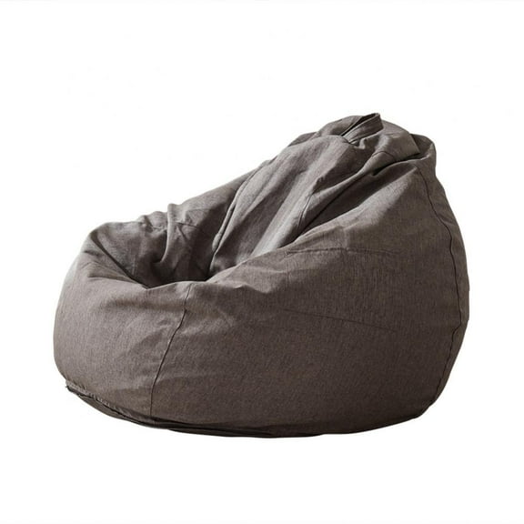 Bean Bag Chair Sofa Cover, Lazy Lounger High Back Large Bean Bag Storage Chair Cover Sack for Adults and Kids, Gray