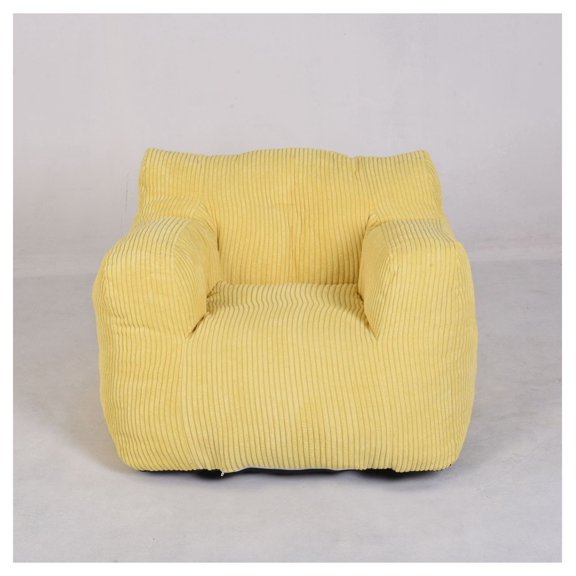 Bean Bag Chair for Adults - Soft Stuffed Sofa with Pocket - Living Room & Bedroom Accent Chair - 27.6x33.5x24.4", Tufted Design