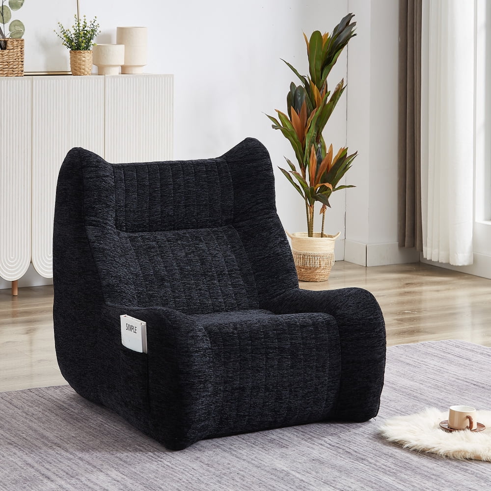 Bean Bag Chair for Adults with Armrests - Oversized Comfy Beanbag Lounge Lazy Floor Sofa Accent Chair for Living Room, Bedroom