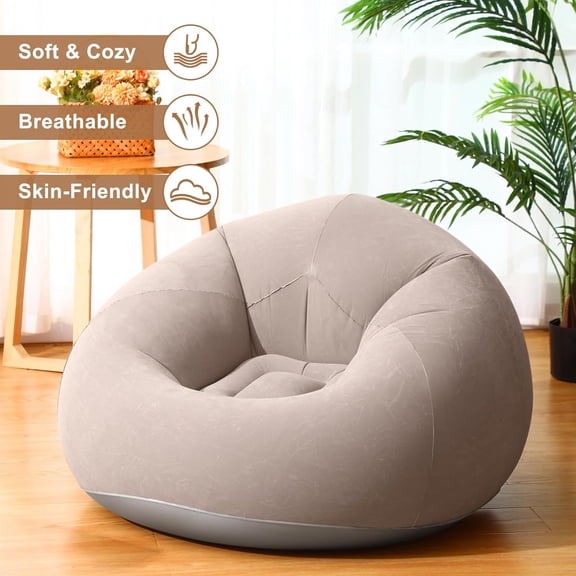 Bean Bag Chairs for Adults Inflatable Chairs with Electric Air Pump,Blow up Couch Folding Portable Inflatable Couch Lazy Sofa for Reading Living Room Camping