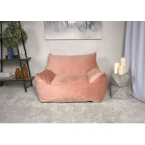 Bean Bag Chairs Allea Velveteen Bean Bag Chair with Armrests, Pink,Lazy Sofa Chairs