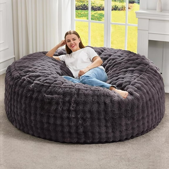 Bean Bag Chairs Beanbag Chair with Filler Adult Bean Bags with Fluffy & Machine Washable Cover, Giant Bean Bag Chairs for Adults