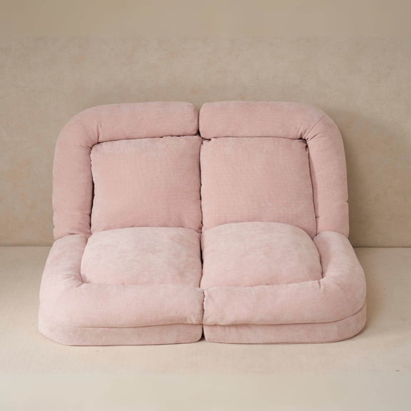 Bean Bag Chairs, Convertible Fold-Out Double Sofa Bed,Pink, Pink Lazy Sofa Chairs,Metal Memory Foam Bean Bag Chairs, Furniture Primary Living Space Bean Bag Chairs & Lazy Sofa Chair Convertible Fold-