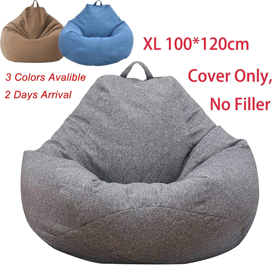 Bean Bag Chairs Cover for Adults Teens Kids Candey Stuffed Animal Storage Bing Bag Cover Lazy Lounger Comfy Chairs Cover Big Round Sofa Covers Dorm
